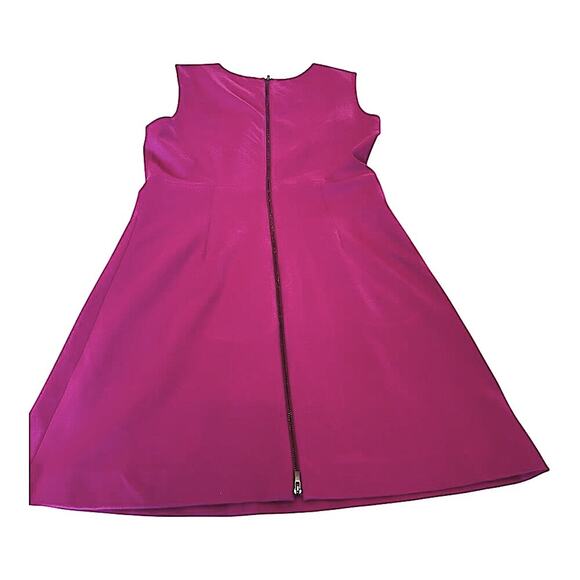 Diane von Furstenberg Women’s Sz 10 Hot Pink Sleeveless Fit & Flare Rayon Dress - Picture 9 of 15